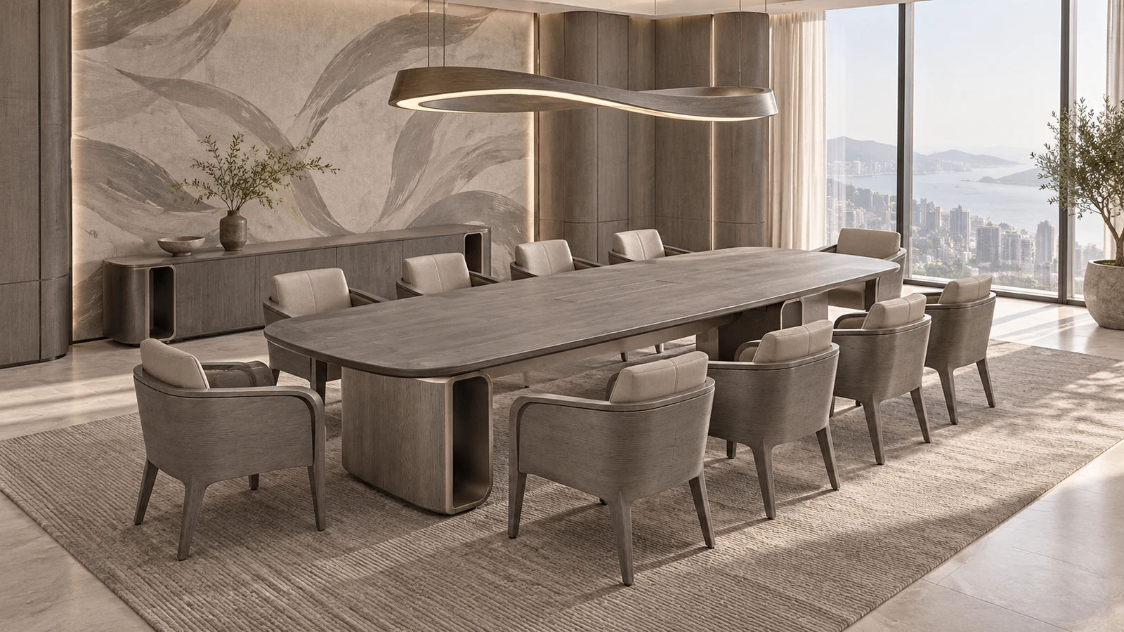 Ribbon boardroom design