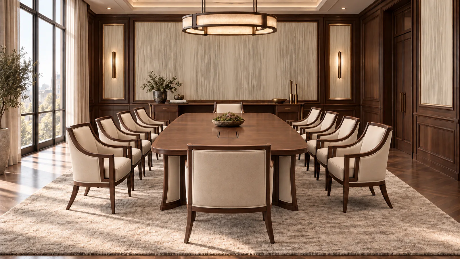 Tailored Line wallpaper in a room