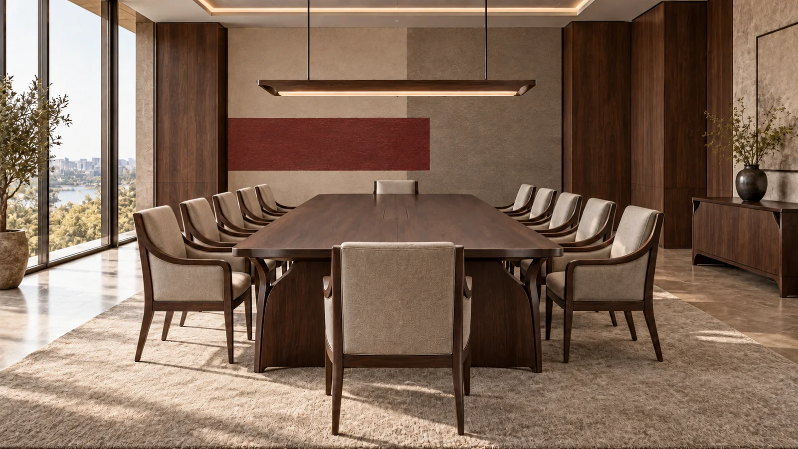 The Tenon wallpaper in a room