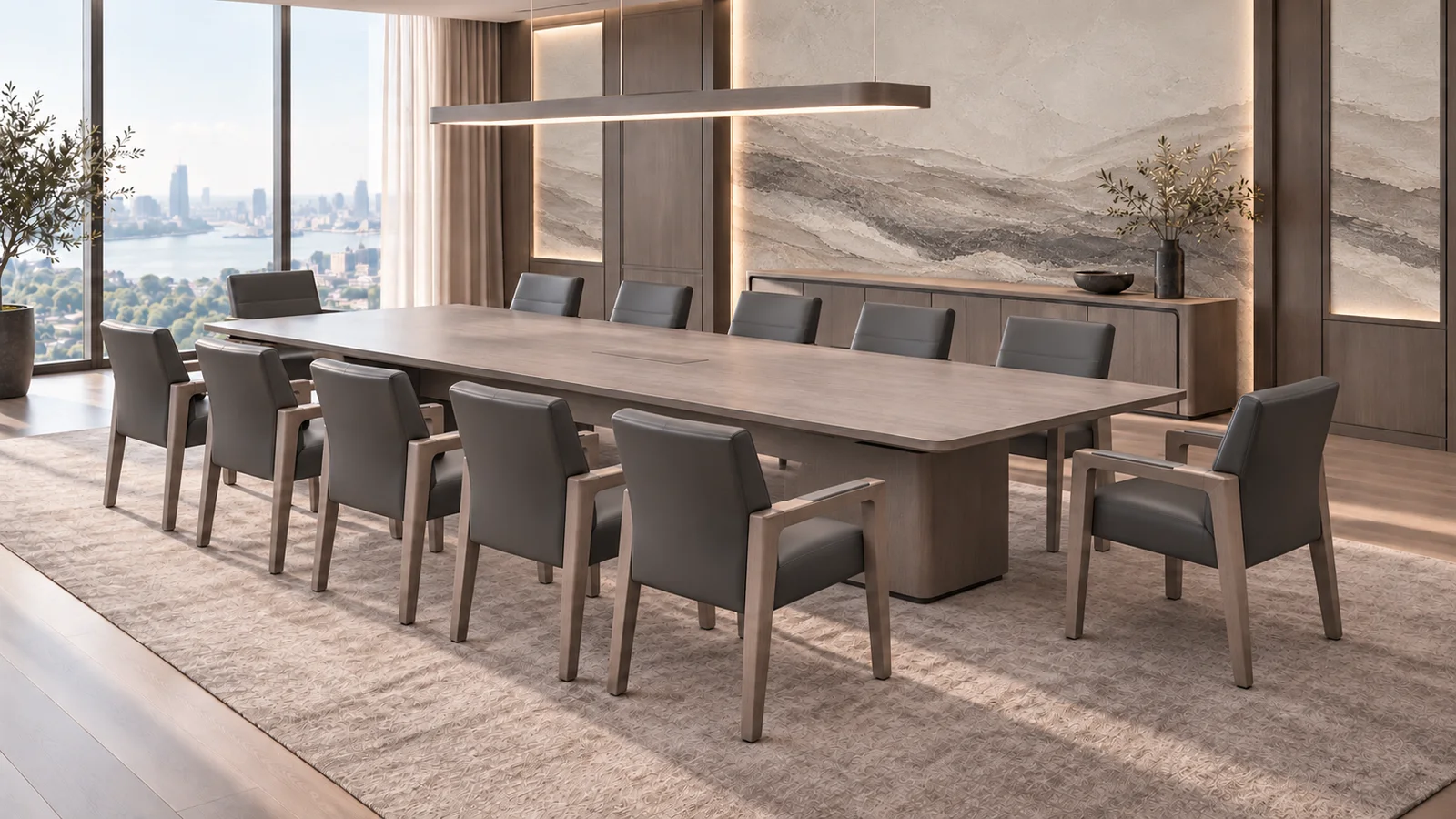 Quiet Strata wallpaper in a room