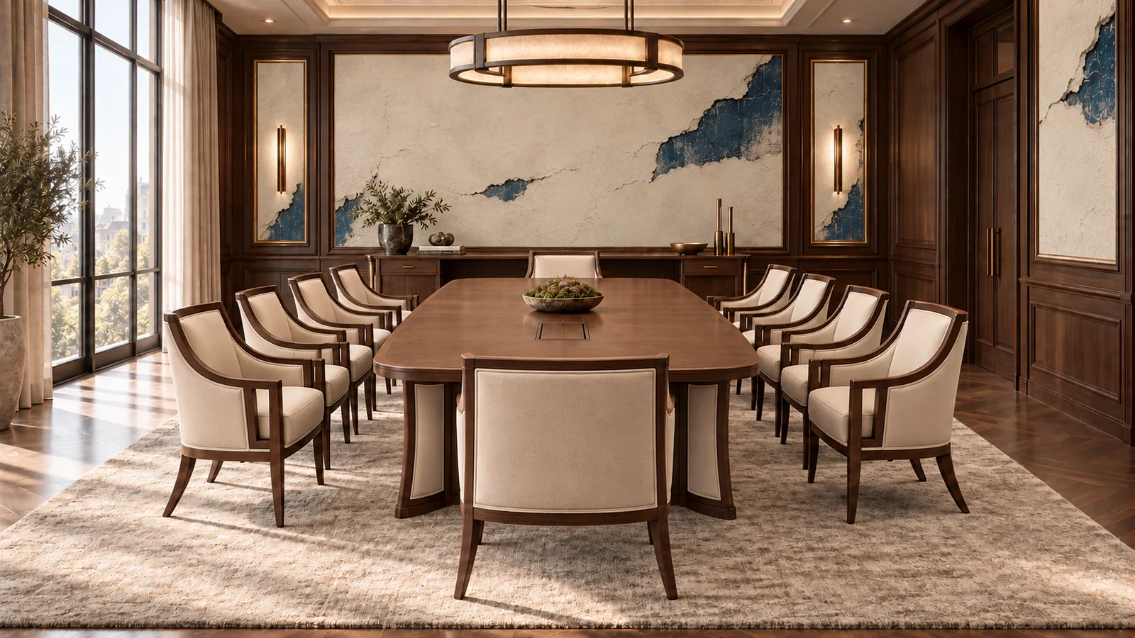 The Underlayer wallpaper in a room