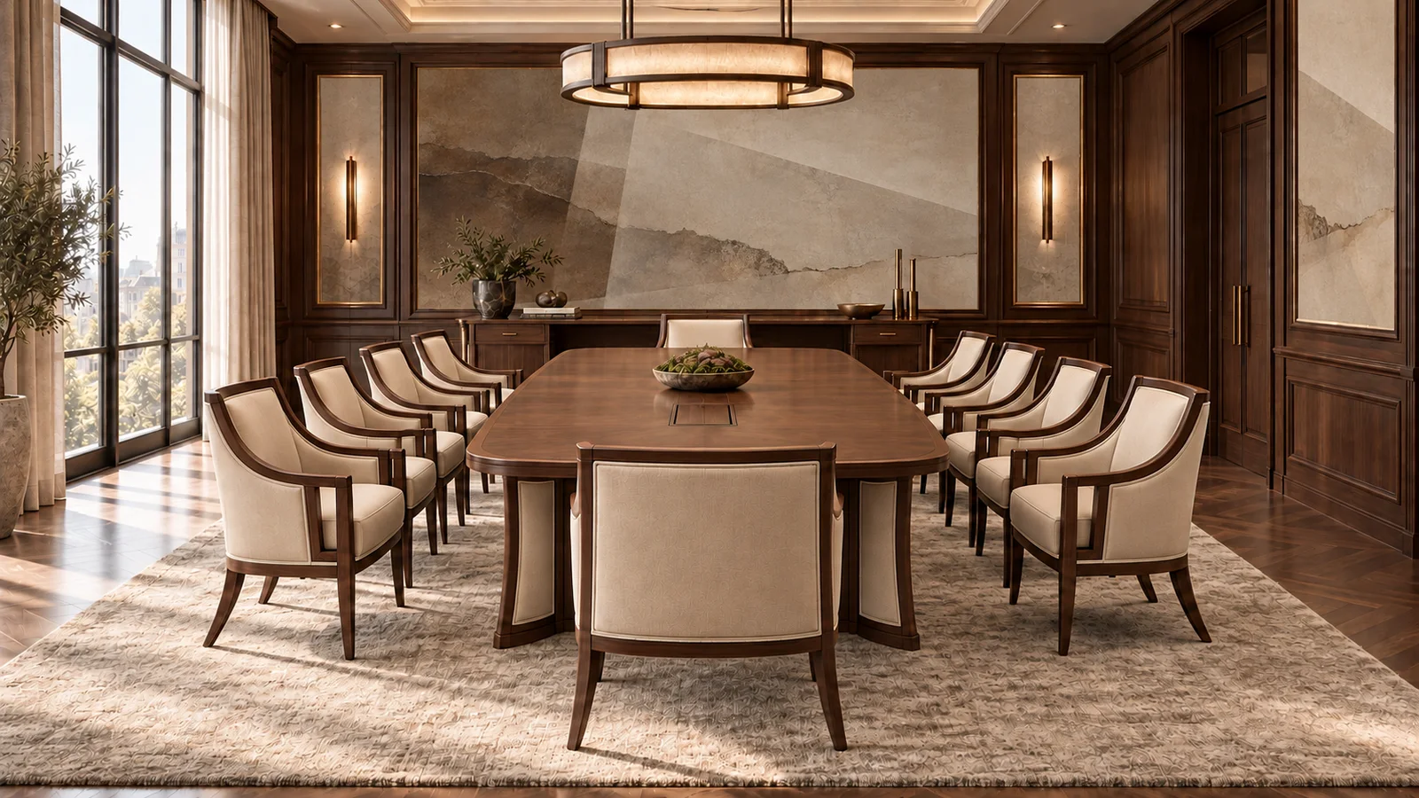 Traces in Umber wallpaper in a room